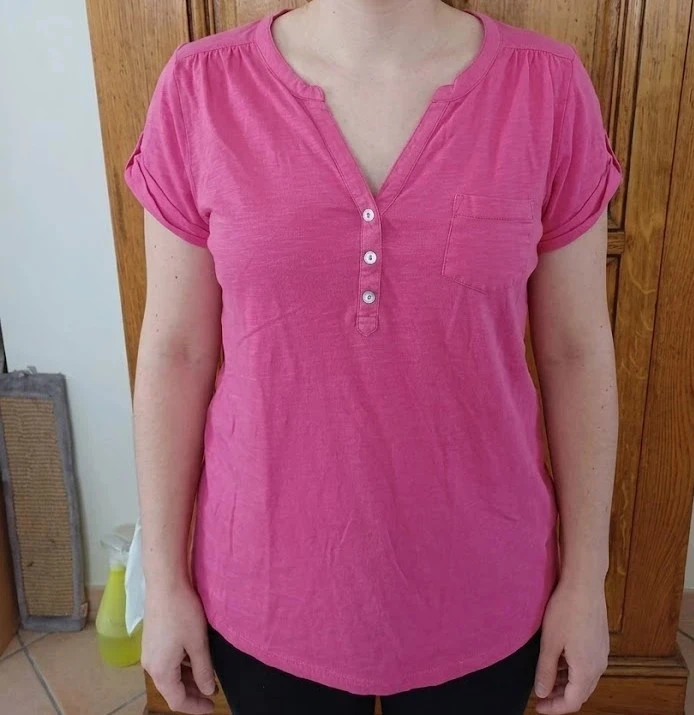 polo rose en coton marque Yessica taille 38